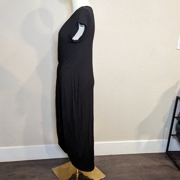 Rolla Coster Black Twist Open Front Maxi Dress | Sz L - Picture 4 of 7